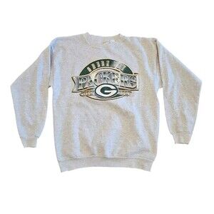 Vintage Green Bay Packers Large Graphic Crewneck Sweatshirt 1995
